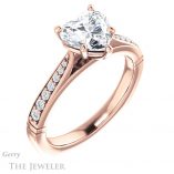 Heart Shaped Forever Brilliant Moissanite Engagement Ring #GTJ1054-heart-fb-r