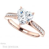 Heart Shaped Forever Brilliant Moissanite Engagement Ring #GTJ1054-heart-fb-r