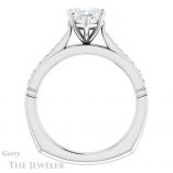 Heart Shaped Forever One Moissanite Engagement Ring #GTJ1054-heart-fb-w 2 Heart Shaped Forever Brilliant Moissanite Engagement Ring #GTJ1054-heart-fb-w