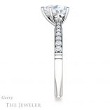 Heart Shaped Forever One Moissanite Engagement Ring #GTJ1054-heart-fb-w 3 Heart Shaped Forever Brilliant Moissanite Engagement Ring #GTJ1054-heart-fb-w