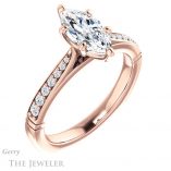 Marquise Cut Forever Brilliant Moissanite Engagement Ring #GTJ1054-marquise-fb-r