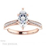 Marquise Cut Forever Brilliant Moissanite Engagement Ring #GTJ1054-marquise-fb-r