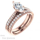 Marquise Cut Forever Brilliant Moissanite Engagement Ring #GTJ1054-marquise-fb-r
