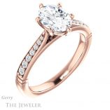 Oval Shaped Forever One Moissanite Engagement Ring #GTJ1054-oval-fo-r 4 Oval Shaped Forever One Moissanite Engagement Ring #GTJ1054-oval-fo-r
