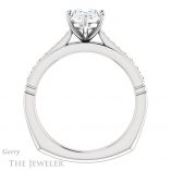 Oval Shaped Forever One Moissanite Engagement Ring #GTJ1054-oval-fo-w