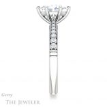 Oval Shaped Forever One Moissanite Engagement Ring #GTJ1054-oval-fo-w