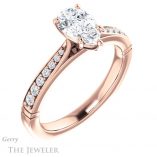 Pear Shaped Forever Brilliant Moissanite Engagement Ring #GTJ1054-pear-fb-r