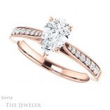 Pear Shaped Forever Brilliant Moissanite Engagement Ring #GTJ1054-pear-fb-r