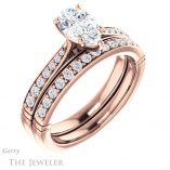 Pear Shaped Forever Brilliant Moissanite Engagement Ring #GTJ1054-pear-fb-r