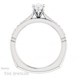 Pear Shaped Forever One Moissanite Engagement Ring #GTJ1054-pear-fb-w 2 Pear Shaped Forever Brilliant Moissanite Engagement Ring #GTJ1054-pear-fb-w