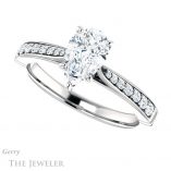 Pear Shaped Forever One Moissanite Engagement Ring #GTJ1054-pear-fb-w 5 Pear Shaped Forever Brilliant Moissanite Engagement Ring #GTJ1054-pear-fb-w