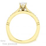 Pear Shaped Forever One Moissanite Engagement Ring #GTJ1054-pear-fb-y 2 Pear Shaped Forever Brilliant Moissanite Engagement Ring #GTJ1054-pear-fb-y