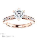 Round Cut Forever One Moissanite Engagement Ring #GTJ1054-round-fo-r 1 Round Cut Forever One Moissanite Engagement Ring #GTJ1054-round-fo-r