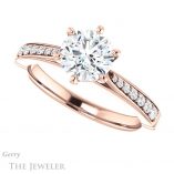 Round Cut Forever One Moissanite Engagement Ring #GTJ1054-round-fo-r 5 Round Cut Forever One Moissanite Engagement Ring #GTJ1054-round-fo-r