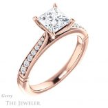 Princess Cut Forever One Moissanite Engagement Ring #GTJ1054-square-fo-r 4 Princess Cut Forever One Moissanite Engagement Ring #GTJ1054-square-fo-r