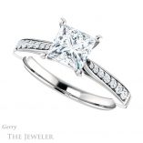 Princess Cut Forever One Moissanite Engagement Ring #GTJ1054-square-fo-w 5 Princess Cut Forever One Moissanite Engagement Ring #GTJ1054-square-fo-w