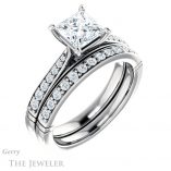 Princess Cut Forever One Moissanite Engagement Ring #GTJ1054-square-fo-w 6 Princess Cut Forever One Moissanite Engagement Ring #GTJ1054-square-fo-w