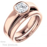 Cushion Cut Forever One Moissanite Engagement Ring #GTJ1056-cushion-fo-r
