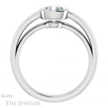 Cushion Cut Forever One Moissanite Engagement Ring #GTJ1056-cushion-fo-w