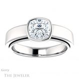 Cushion Cut Forever One Moissanite Engagement Ring #GTJ1056-cushion-fo-w
