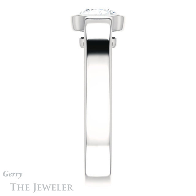 Cushion Cut Forever One Moissanite Engagement Ring #GTJ1056-cushion-fo-w