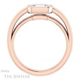 Emerald Cut Forever One Moissanite Engagement Ring #GTJ1056-emerald-fb-r 2 Emerald Cut Forever Brilliant Moissanite Engagement Ring #GTJ1056-emerald-fb-r