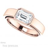 Emerald Cut Forever One Moissanite Engagement Ring #GTJ1056-emerald-fb-r 5 Emerald Cut Forever Brilliant Moissanite Engagement Ring #GTJ1056-emerald-fb-r