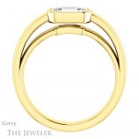 Emerald Cut Forever Brilliant Moissanite Engagement Ring #GTJ1056-emerald-fb-y
