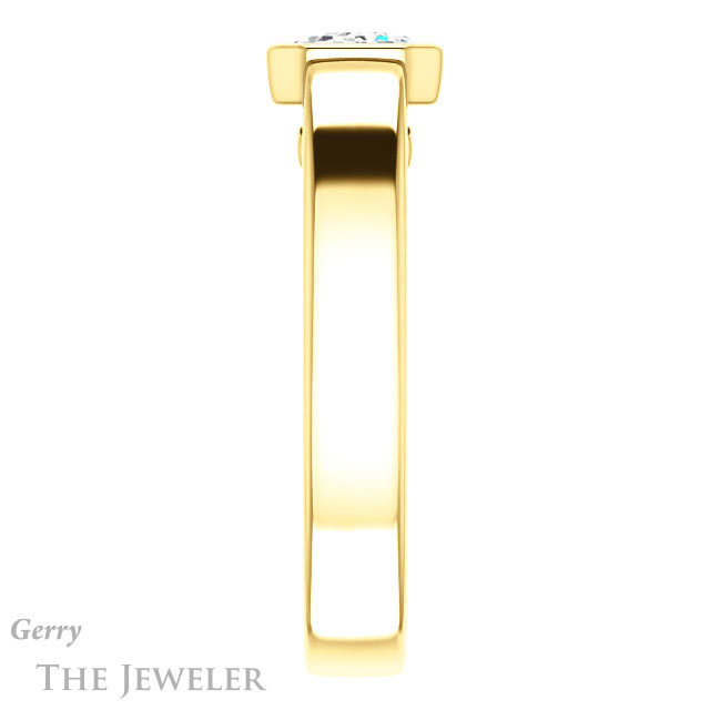 Emerald Cut Forever Brilliant Moissanite Engagement Ring #GTJ1056-emerald-fb-y
