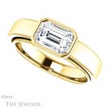 Emerald Cut Forever Brilliant Moissanite Engagement Ring #GTJ1056-emerald-fb-y