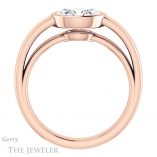 Oval Shaped Forever One Moissanite Engagement Ring #GTJ1056-oval-fo-r