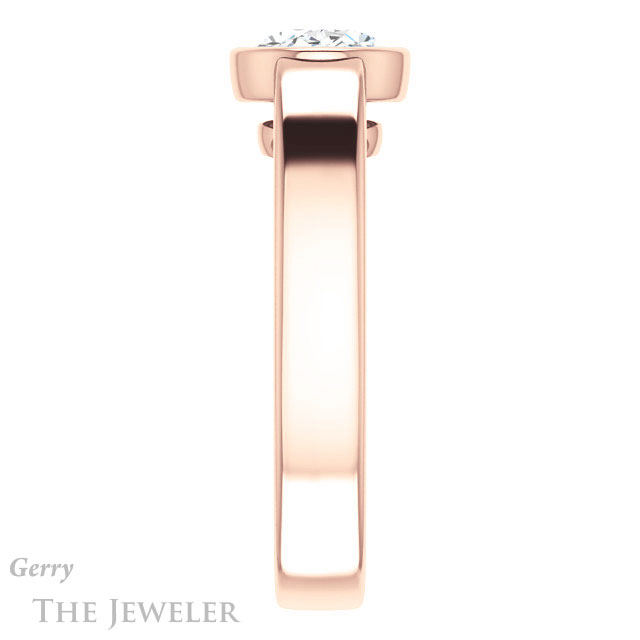Oval Shaped Forever One Moissanite Engagement Ring #GTJ1056-oval-fo-r