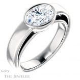 Oval Shaped Forever One Moissanite Engagement Ring #GTJ1056-oval-fo-w 4 Oval Shaped Forever One Moissanite Engagement Ring #GTJ1056-oval-fo-w