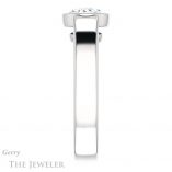 Oval Shaped Forever One Moissanite Engagement Ring #GTJ1056-oval-fo-w 3 Oval Shaped Forever One Moissanite Engagement Ring #GTJ1056-oval-fo-w
