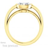 Oval Shaped Forever One Moissanite Engagement Ring #GTJ1056-oval-fo-y 2 Oval Shaped Forever One Moissanite Engagement Ring #GTJ1056-oval-fo-y