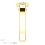 Oval Shaped Forever One Moissanite Engagement Ring #GTJ1056-oval-fo-y 3 Oval Shaped Forever One Moissanite Engagement Ring #GTJ1056-oval-fo-y