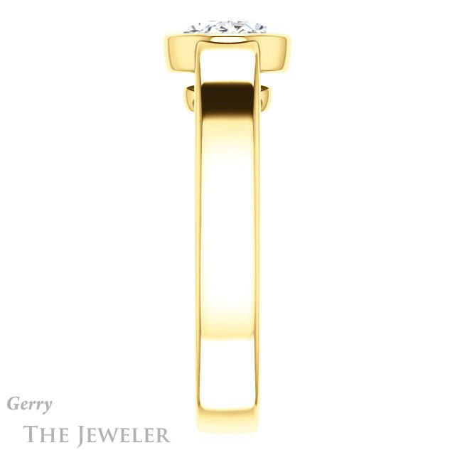 Oval Shaped Forever One Moissanite Engagement Ring #GTJ1056-oval-fo-y 3 Oval Shaped Forever One Moissanite Engagement Ring #GTJ1056-oval-fo-y