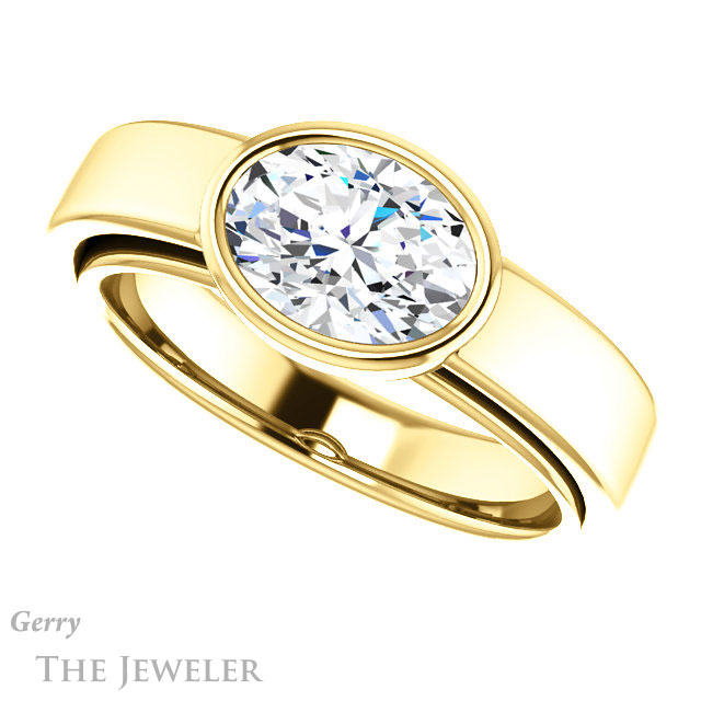 Oval Shaped Forever One Moissanite Engagement Ring #GTJ1056-oval-fo-y 5 Oval Shaped Forever One Moissanite Engagement Ring #GTJ1056-oval-fo-y
