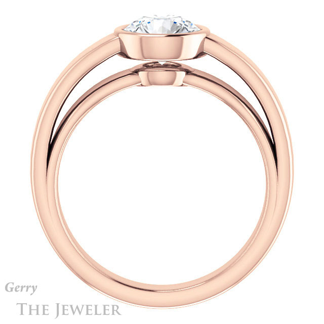 Round Cut Forever One Moissanite Engagement Ring #GTJ1056-round-fo-r 2 Round Cut Forever One Moissanite Engagement Ring #GTJ1056-round-fo-r