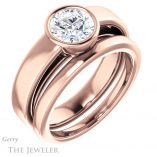 Round Cut Forever One Moissanite Engagement Ring #GTJ1056-round-fo-r 6 Round Cut Forever One Moissanite Engagement Ring #GTJ1056-round-fo-r