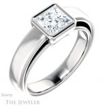 Princess Cut Forever One Moissanite Engagement Ring #GTJ1056-square-fo-w 4 Princess Cut Forever One Moissanite Engagement Ring #GTJ1056-square-fo-w