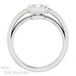 Princess Cut Forever One Moissanite Engagement Ring #GTJ1056-square-fo-w 2 Princess Cut Forever One Moissanite Engagement Ring #GTJ1056-square-fo-w