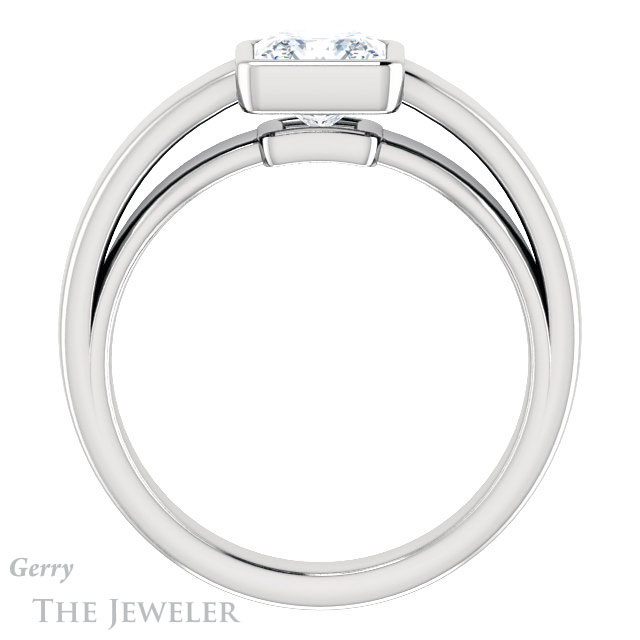 Princess Cut Forever One Moissanite Engagement Ring #GTJ1056-square-fo-w 2 Princess Cut Forever One Moissanite Engagement Ring #GTJ1056-square-fo-w