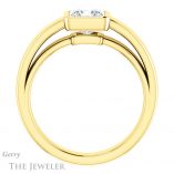 Princess Cut Forever One Moissanite Engagement Ring #GTJ1056-square-fo-y 2 Princess Cut Forever One Moissanite Engagement Ring #GTJ1056-square-fo-y
