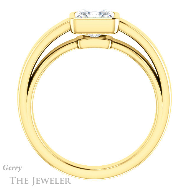 Princess Cut Forever One Moissanite Engagement Ring #GTJ1056-square-fo-y 2 Princess Cut Forever One Moissanite Engagement Ring #GTJ1056-square-fo-y