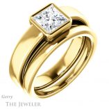 Princess Cut Forever One Moissanite Engagement Ring #GTJ1056-square-fo-y 6 Princess Cut Forever One Moissanite Engagement Ring #GTJ1056-square-fo-y