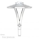 Cushion Cut Forever One Moissanite Engagement Ring #GTJ1057-cushion-fo-w 3 Cushion Cut Forever One Moissanite Engagement Ring #GTJ1057-cushion-fo-w