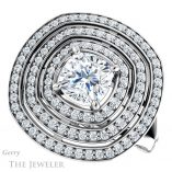 Cushion Cut Forever One Moissanite Engagement Ring #GTJ1057-cushion-fo-w 5 Cushion Cut Forever One Moissanite Engagement Ring #GTJ1057-cushion-fo-w