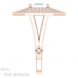 Emerald Cut Forever One Moissanite Engagement Ring #GTJ1057-emerald-fb-r 3 Emerald Cut Forever Brilliant Moissanite Engagement Ring #GTJ1057-emerald-fb-r