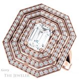 Emerald Cut Forever One Moissanite Engagement Ring #GTJ1057-emerald-fb-r 5 Emerald Cut Forever Brilliant Moissanite Engagement Ring #GTJ1057-emerald-fb-r